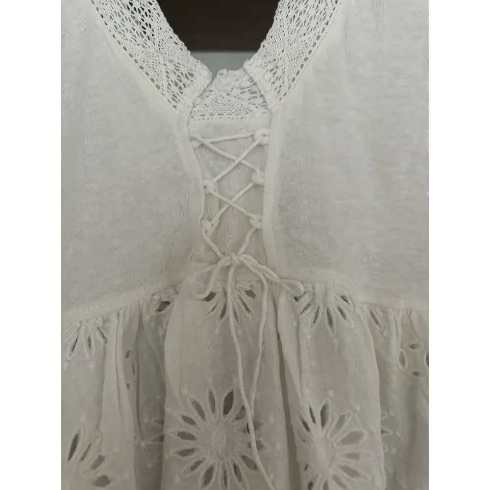 Free People Sweeter Side Top in White